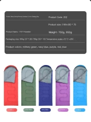 Factory Direct Sale Camping Sleeping Bag Adult Outdoor Camping Warm Cotton Sleeping Bag Thickened Sleeping Bag