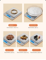 Small electronic scale, gram scale, high-precision electronic scale, precise kitchen and baking scale for home and business food weighing