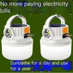 Solar Camping Lamp Rechargeable Long Battery Life Emergency Light Night Market Stall Lamp Outdoor Rechargeable Lighting Lamp