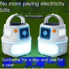 Solar Camping Lamp Rechargeable Long Battery Life Emergency Light Night Market Stall Lamp Outdoor Rechargeable Lighting Lamp