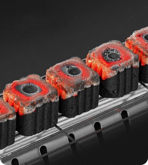 Quick-burning fruitwood charcoal for barbecue, smokeless, easy to ignite, does not flare up with dripping oil, suitable for indoor and outdoor grilling