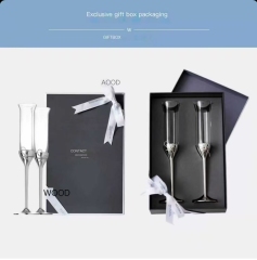 Champagne glasses couple red wine glasses set, birthday and engagement gift
