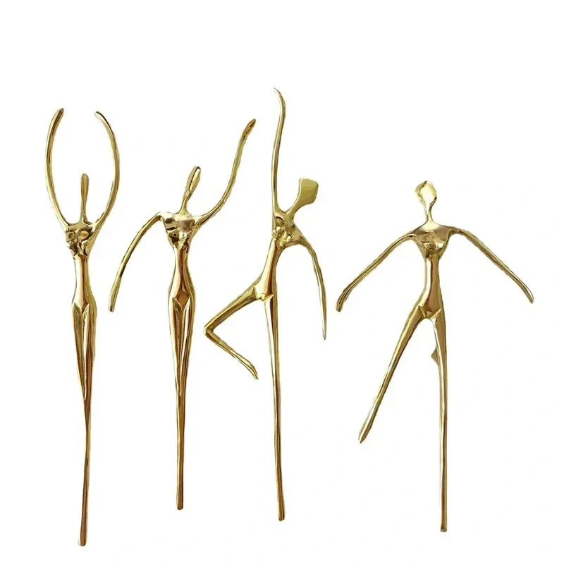 Light Luxury French Brass Ballerina Dancing Girl Handle Decoration Cabinet Door Wardrobe Gold Nordic Porch Door Handle