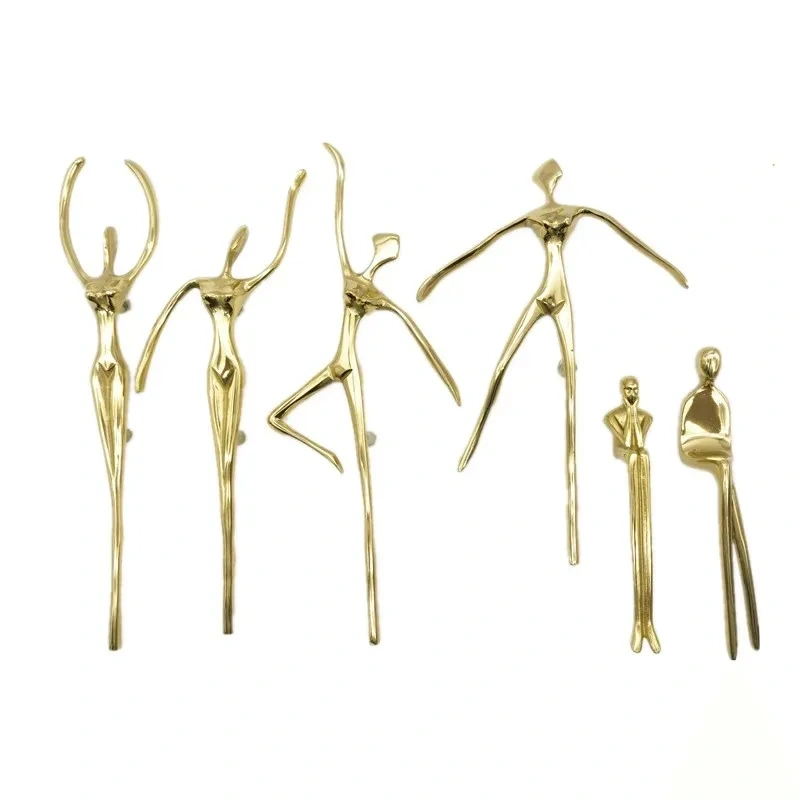 Light Luxury French Brass Ballerina Dancing Girl Handle Decoration Cabinet Door Wardrobe Gold Nordic Porch Door Handle
