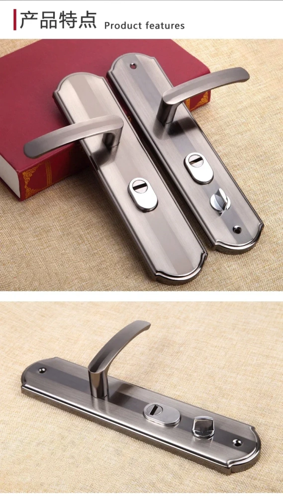 Aluminium Alloy Door Handle Universal Security Door Handle Pair Lock Thickened Panel Handle Door Lock  Household Hardware