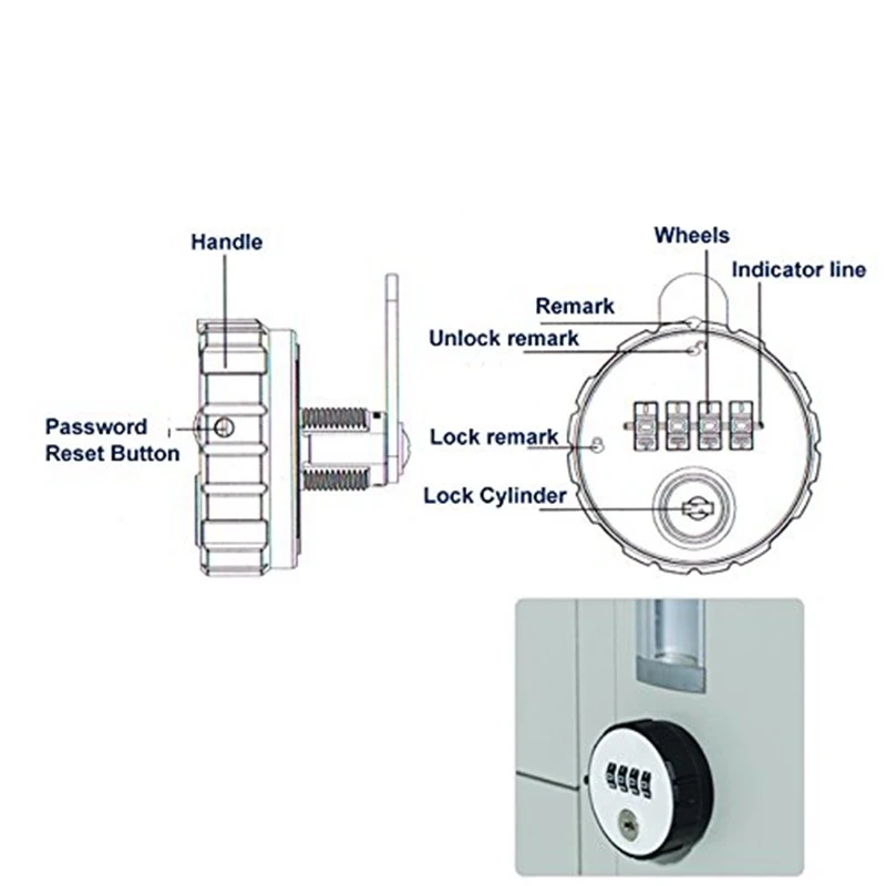 4 Digital Zinc Alloy Code Password Safe Lock 100 Combination Cam Numbers Mailbox Cabinet Drawer Password Lock Locker With Keys