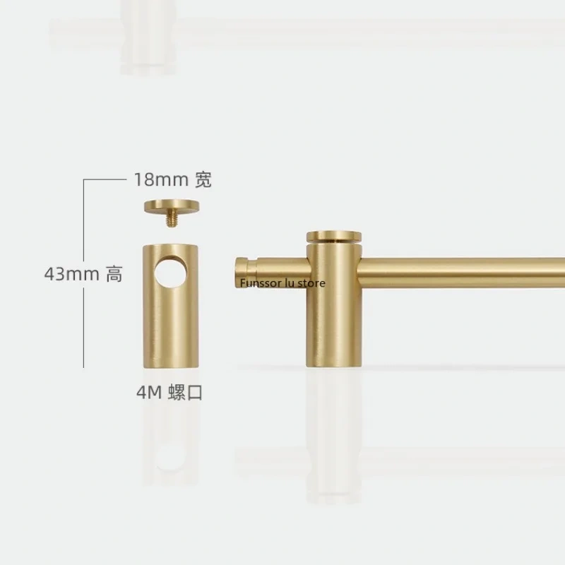 Adjustable！A Luxury Solid Brass Long Handle With Adjustable Pitch Modern Gold Wardrobe Cabinet Glass Door Handles Drawer Pulls