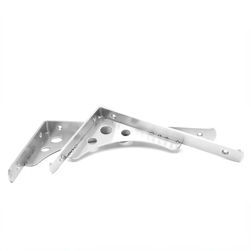2pc  Newest  Silver Color Tripod Bracket for Wall Shelf Bookcase Compartment Mounting Bracket Mount fixed support Shelf