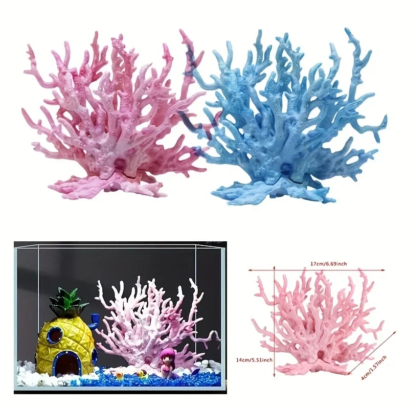 1Pc Undersea Artificial Fake Coral Water Plants Landscape Fish Tank Vibrant Underwater Decorations in Aquariums