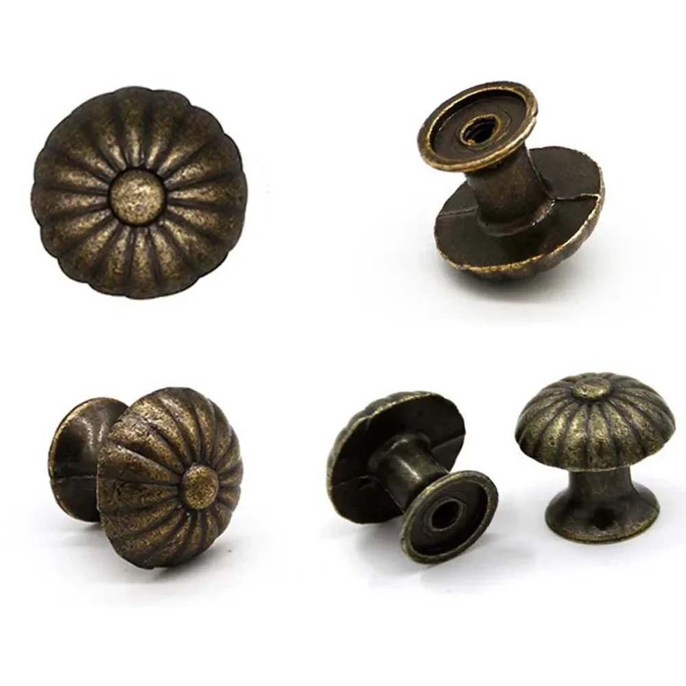 8 Pcs Vintage Cabinet Cupboard Wardrobe Dresser Pull handle Door Knob Drawer Handles Furniture Hardware Wooden Jewelry Box Knobs