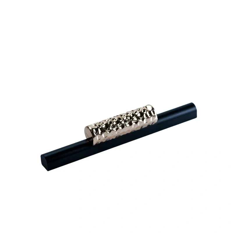 Gold Cabinet Simple Nordic Wardrobe Door Handle Black and Gold Simple Drawer Cabinet Wine Cabinet Furniture Hardware Door Handle