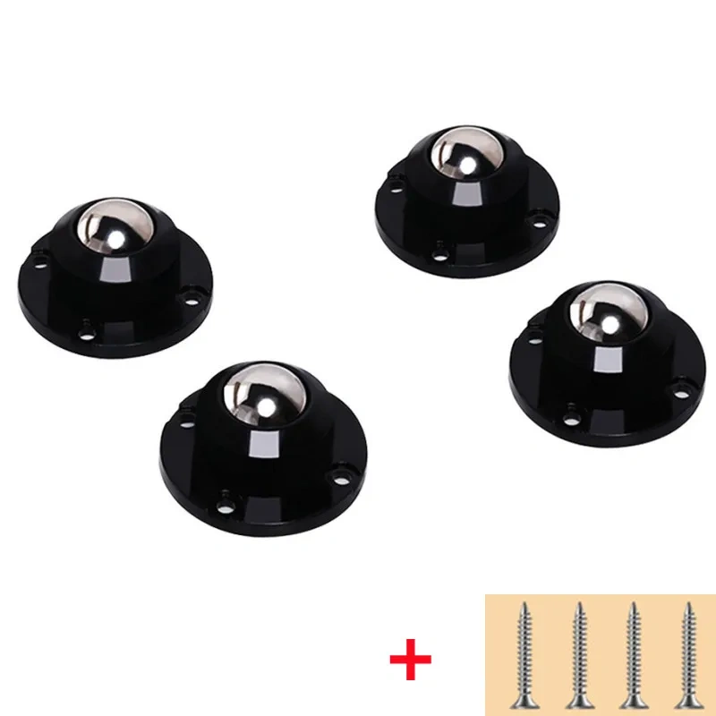 4 Pcs/lot Furniture Casters Wheels Steel Strong Load-bearing Universal Wheel Self Adhesive Heavy Duty Pulley 360° Rotation