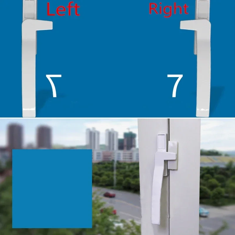 1 Pair White Replacement UPVC Window Handles Hand Zinc Alloy Window Hardware Door Handle
