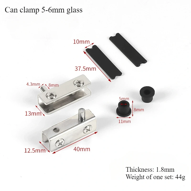 Premium Stainless Steel Glass Door Hinges Corner Code Drilling Fits Rotary Shaft Door Hinge Rust-Proof No