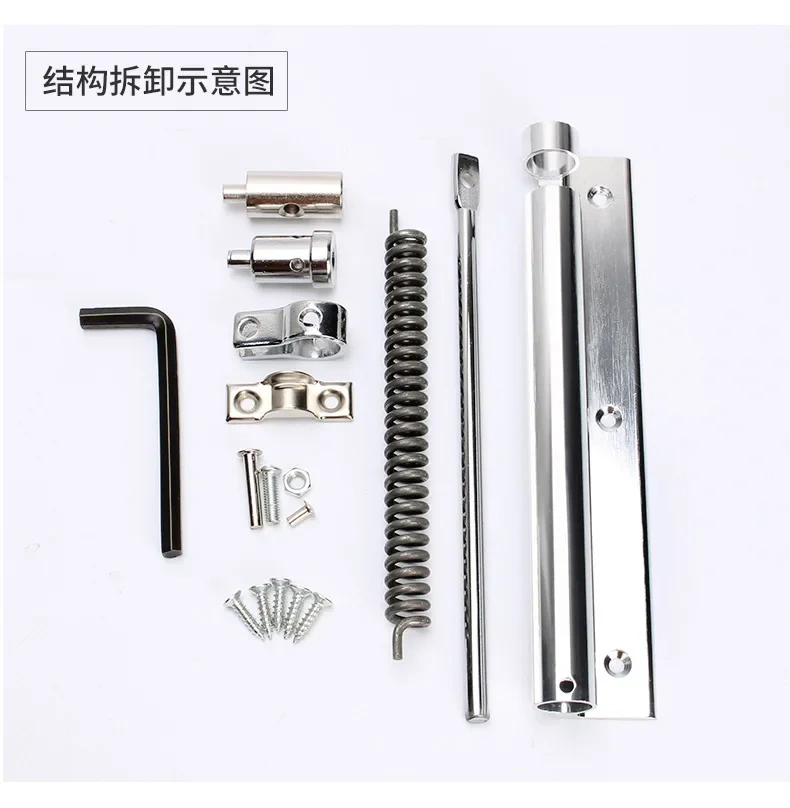 1pcs Adjustable Door Closer Single Spring Strength Surface Mounted Mini Automatic Closing Fire Rated Door Hardware 180*165*53mm