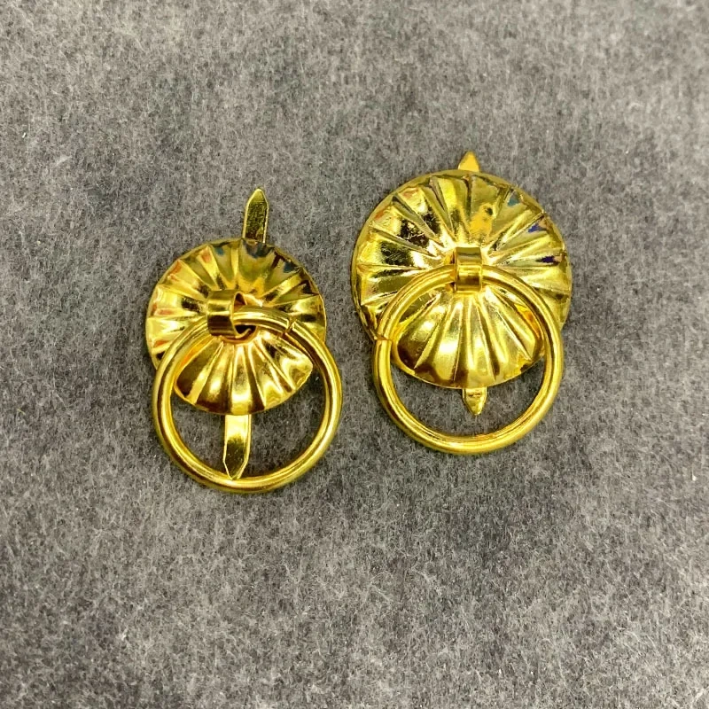 DIY Delicate Antique Bronze color Jewelry Mini  Pull Ring Fasteners Brad  For Box Chest Cabinet Furniture Hardware Accessories