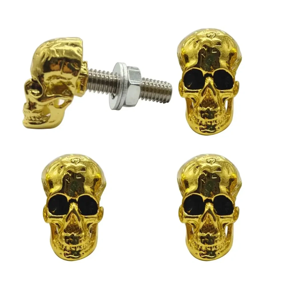 4pc cool Truck License Plate Frame Screws  Motor License Plate Bolts Stainless Steel Spikes Fastener for Car Motorbike Trim Kits