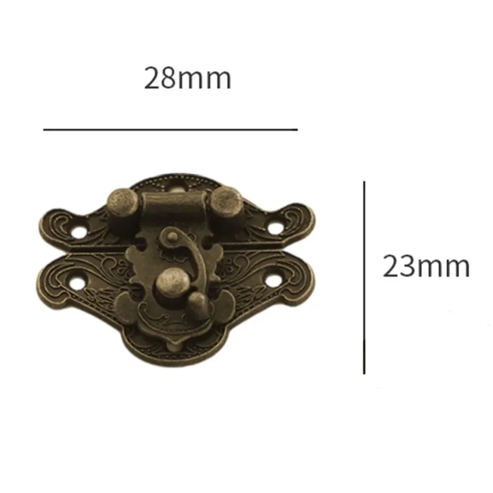 4pcs Wooden Box Latches Buckle Antique Suitcases Luggage Hasp Alloy Wine Box Hinge Buckle Decoration Hardware Accessories