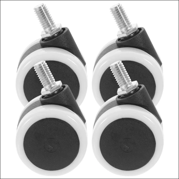 4Pcs Caster Set Small Pulley Wheels Rubbish Bin Mini Rollers for Planters Swivel PU edge wrapping silent furniture casters