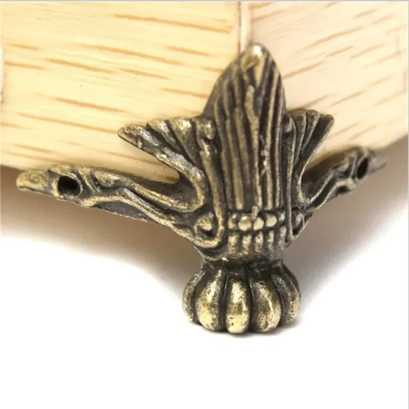 4PC Silver Golden Foot Alloy Corner Guard Furniture Decorative Four Foot Support Table Foot Small Size Furniture Decoration