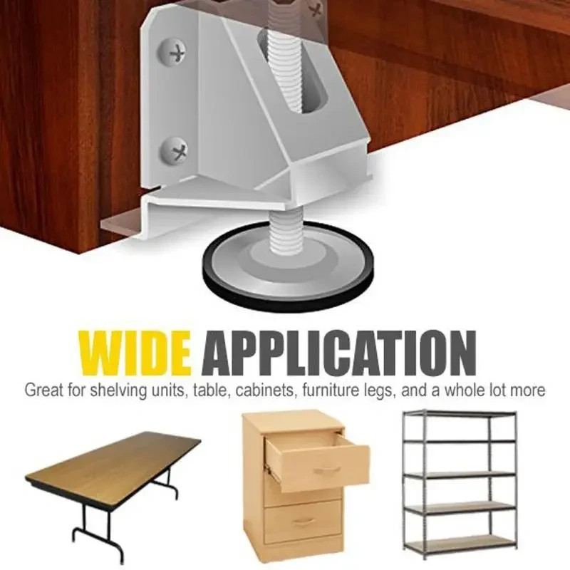 Adjustable Furniture Leveler Legs Load Foot Metal Sofa/Cabinet Leveling Feet Side-mounted foot pad screws High load-bearing