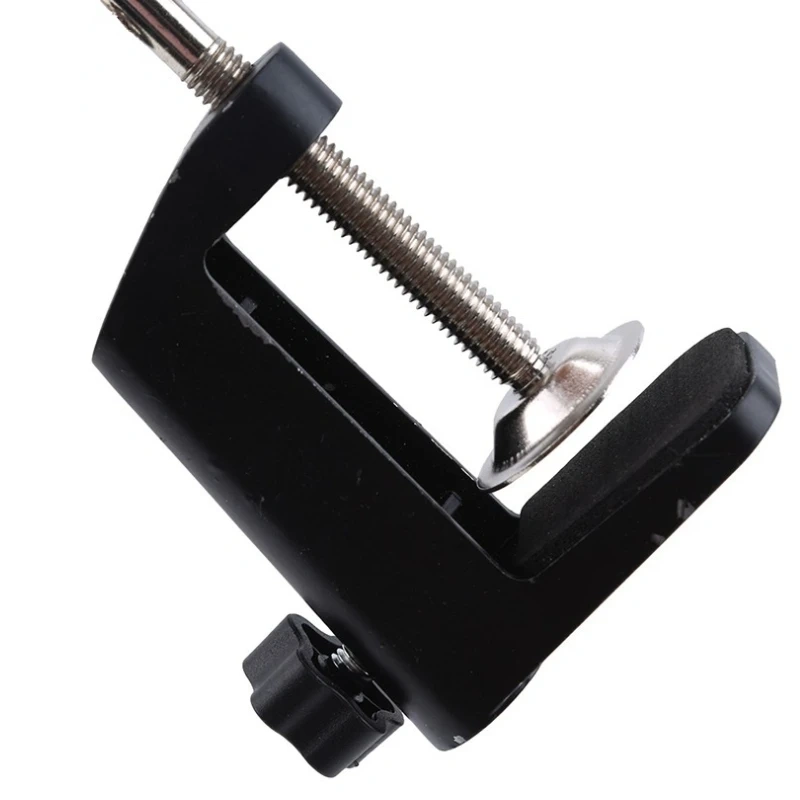 Metal Enlarged Base I-shaped Clip 35 Cantilever Bracket Clip 360-degree Desktop Fixed Base Suitable For Mic Stand