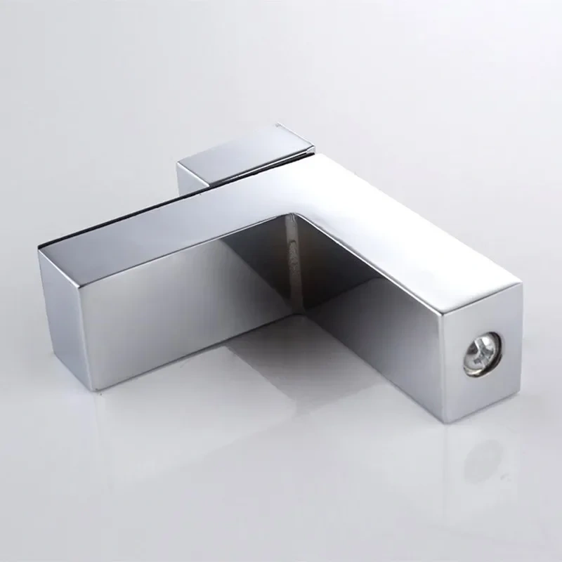 2Pcs F-type Glass Clamp Glass Plated Brackets Zinc Alloy Chrome finish Shelf Holder Support Brackets Glass holder