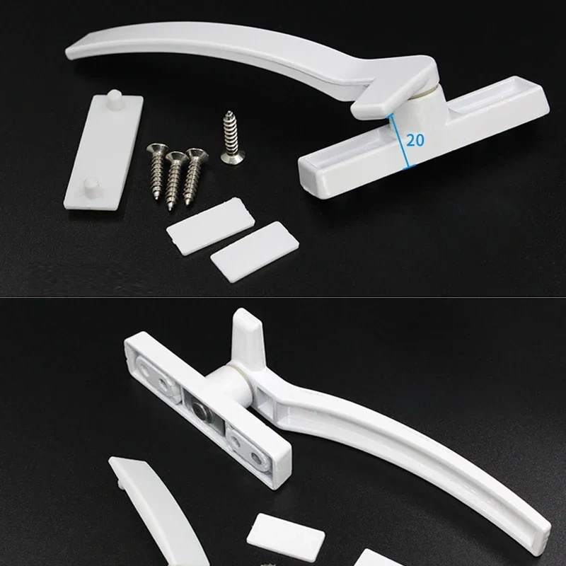 1 Pair White Replacement UPVC Window Handles Hand Zinc Alloy Window Hardware Door Handle