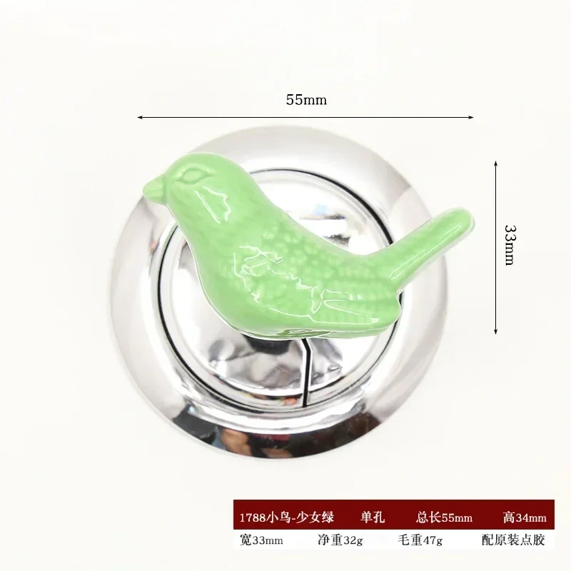 Handle Toilet Press Button Bird Shaped Press Tank Push Switch Toilet Bathing Room Decor Water Press Flush Button Home Tools