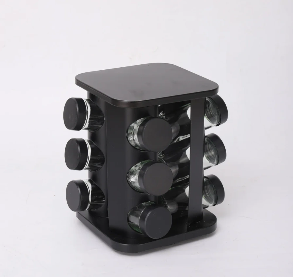 12 jar Stainless Steel Rotating Spice Rack Nordic Style Kitchen Dedicated 360-degree Lazy Susan Corner Stand for Spice Bottles