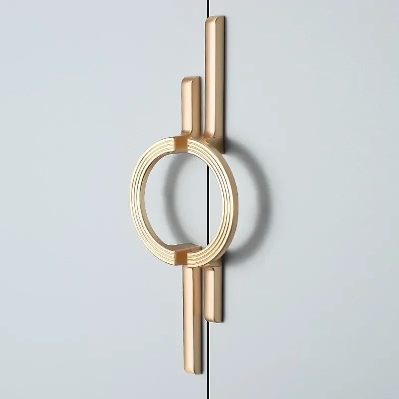 New Chinese Style Wardrobe Handle Cabinet Door Modern Minimalist Cabinet Drawer Handle High-end Round Furniture Long Handle