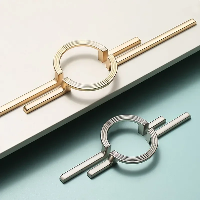 New Chinese Style Wardrobe Handle Cabinet Door Modern Minimalist Cabinet Drawer Handle High-end Round Furniture Long Handle