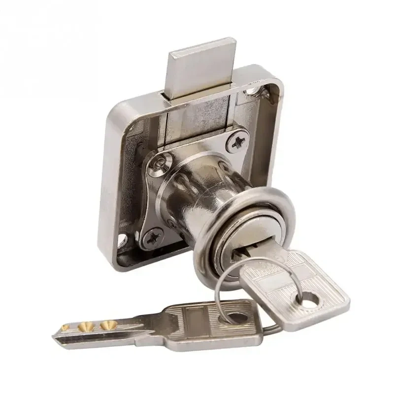 Reusable Furniture Lock Enhanced anti-theft Zinc Alloy Display Cabinet Lock for Cabinet Drawer Household Office lockers hardware