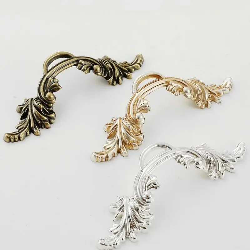 2pc Zinc Alloy Rural Ivory White Cabinet Door Drawer Handle Cabinet Door Closet Kitchen Handle Wardrobe Door Furniture Handle