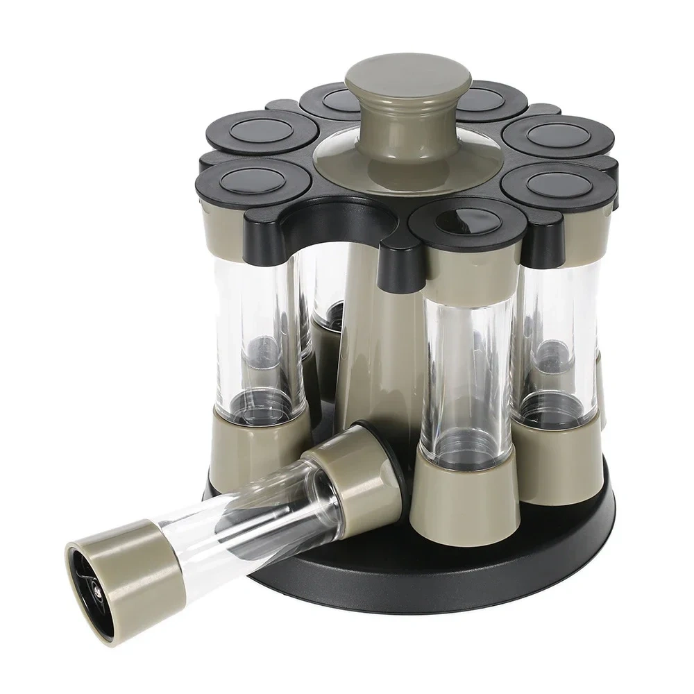 Intuitive Multi-Purpose 360 Rotating Rack Seasoning Jar for Kitchen Spices Pepper Salt Coffee Sugar Sealed Container Tools