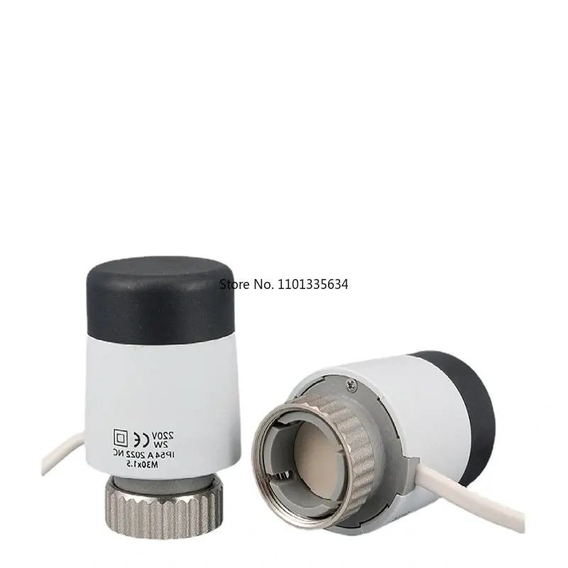 230V NC Electric Thermal Actuator Valve Head for Thermostat Manifold Underfloor Heating Radiator Normally Closed M30*1.5