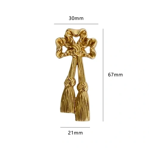 Light Luxury Bow Knobs Brass Furniture Bowknot Handles and Knobs for Kitchen Cabinet Handle Drawer Pulls Home Decor Hardware