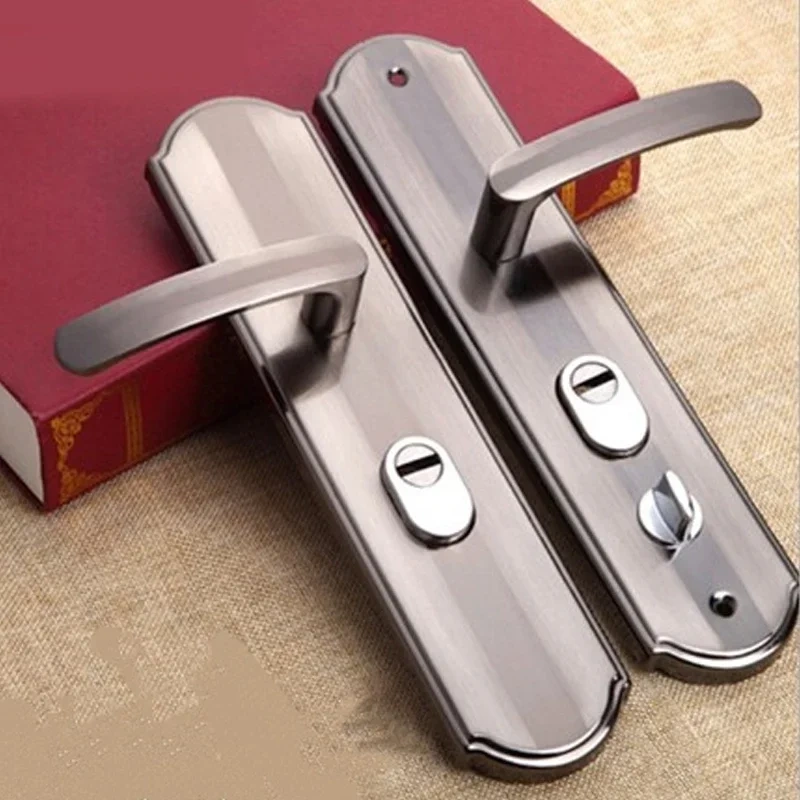 Aluminium Alloy Door Handle Universal Security Door Handle Pair Lock Thickened Panel Handle Door Lock  Household Hardware