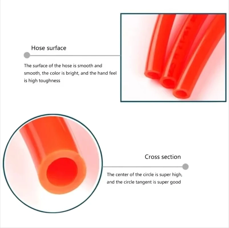 1pc 3/6/9M OD 8mm x ID 5mm Flexible PU Recoil Hose Tube 6m/19.68ft PU Air Compressor Hose Tube-Perfect for Air Tool Connections