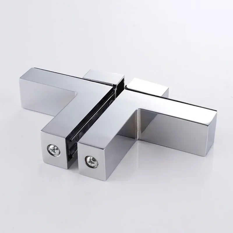 2Pcs F-type Glass Clamp Glass Plated Brackets Zinc Alloy Chrome finish Shelf Holder Support Brackets Glass holder