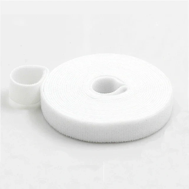 5M Reusable Fastening Tape Cable Ties Double Side Hook Roll Hook and Loop Straps Wires Cords Organizer