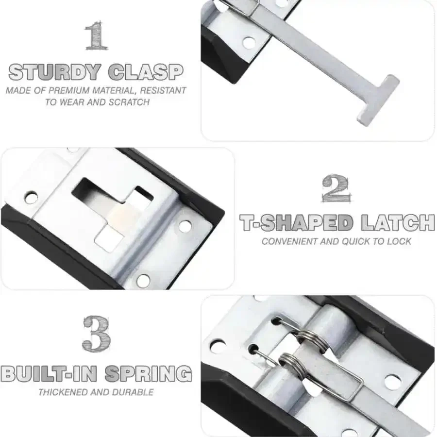 Stainless Steel RV Door Holder Metal T-Style Entry Door Catch for Camper Trailer Motorhome Hook & Keeper Hardware Bracke