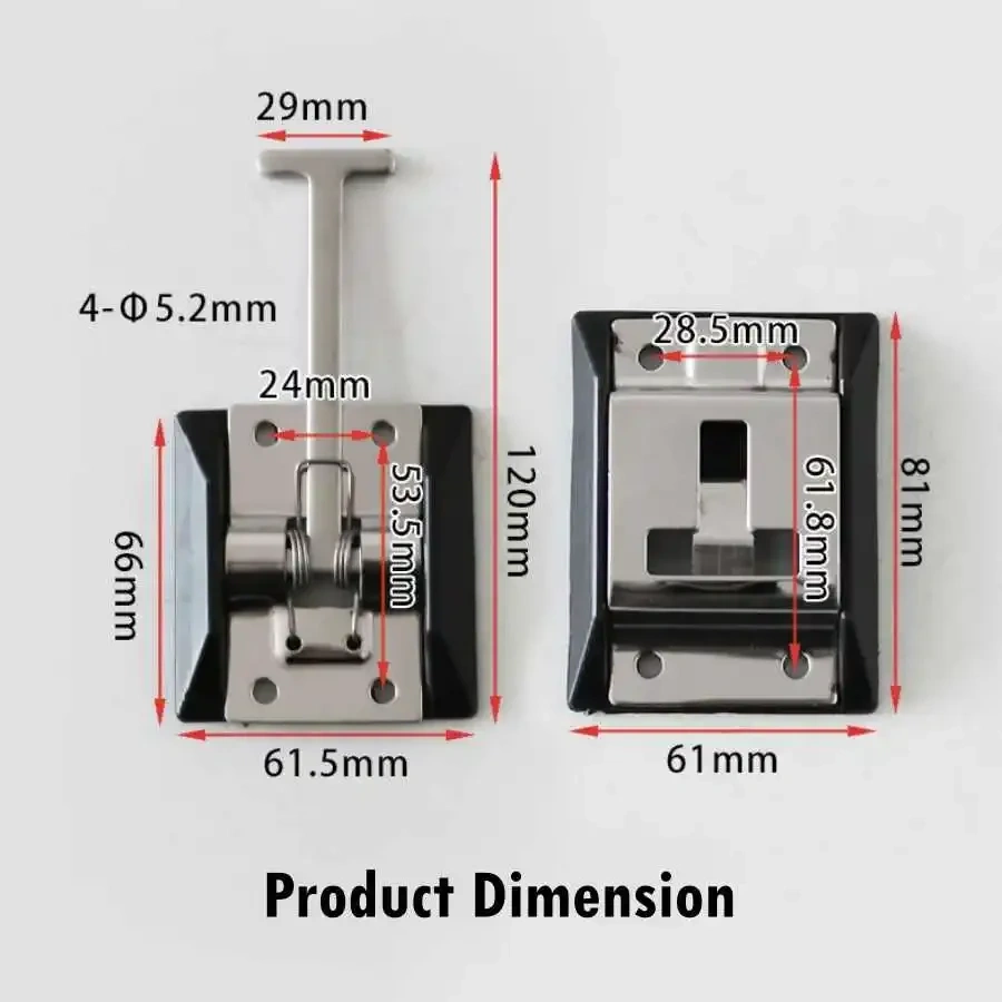 Stainless Steel RV Door Holder Metal T-Style Entry Door Catch for Camper Trailer Motorhome Hook & Keeper Hardware Bracke