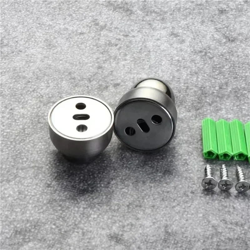 Magnetic Door Stops Mini Stainless Steel Ultra-short Door Stopper Hidden Holders Floor Hardware Fitting With Screws 5.6cm