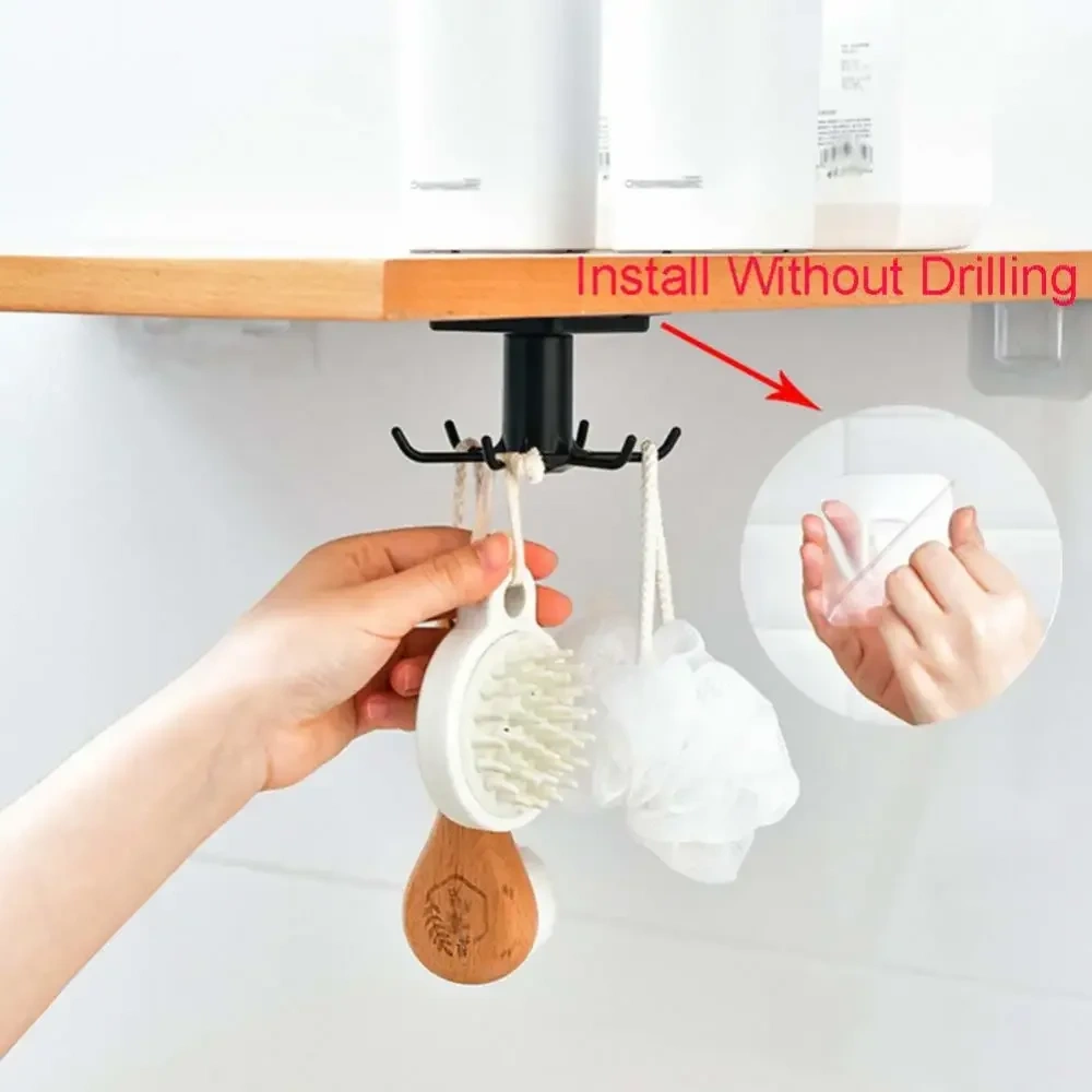 For home Organizer and Storage Kitchen Supplies Organizers Rotatable Rack Accessories Cabinet Organizer Hook Up Storage Rack