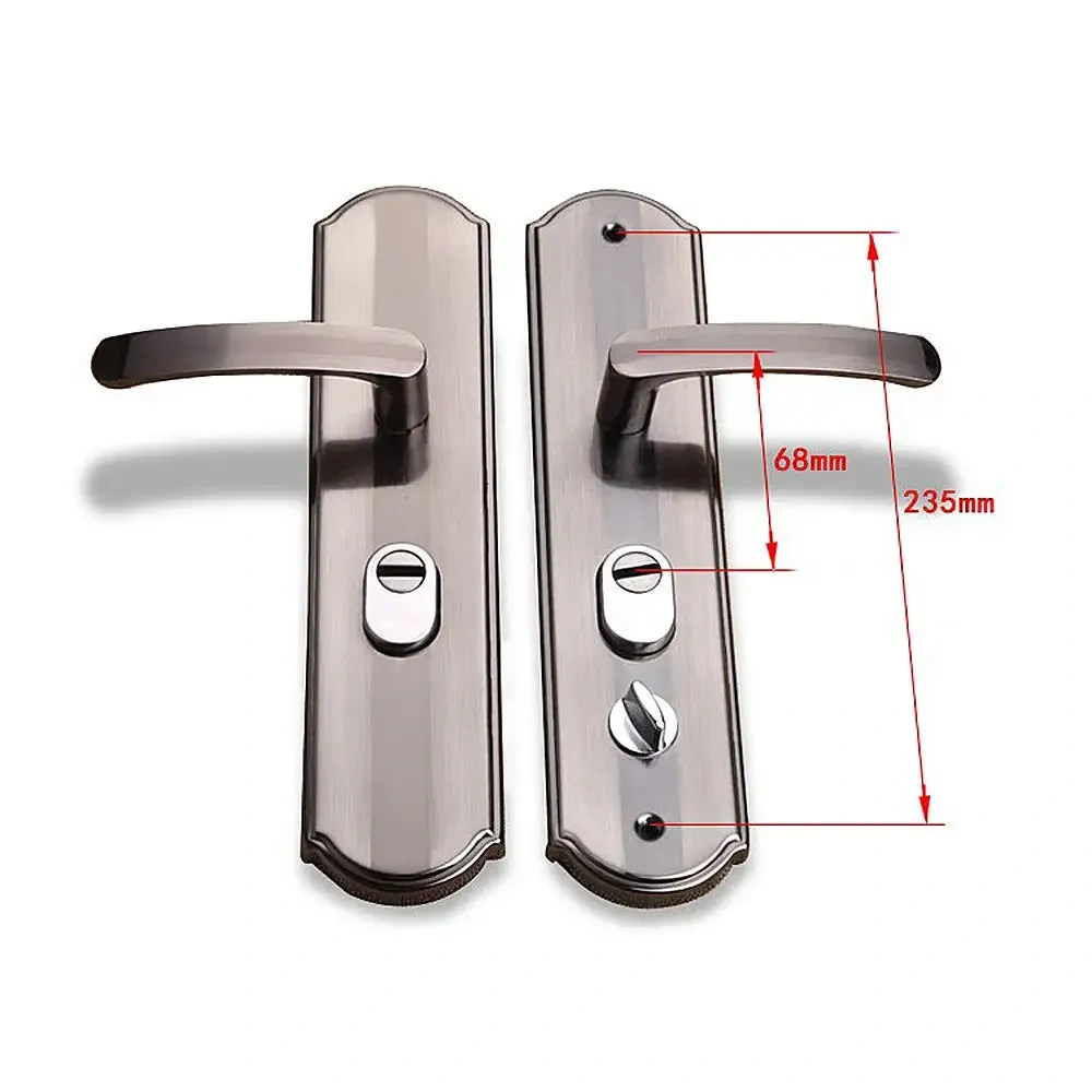 Aluminium Alloy Door Handle Universal Security Door Handle Pair Lock Thickened Panel Handle Door Lock  Household Hardware