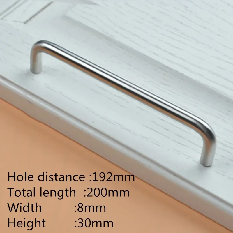 Stainless Steel U Type Door Handles Dresser Knobs Kitchen Cabinet Knobs and Handles for Furniture Hardware Diameter 8mm HomeDeco