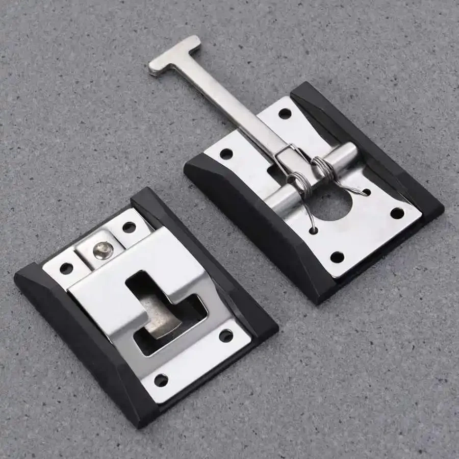 Stainless Steel RV Door Holder Metal T-Style Entry Door Catch for Camper Trailer Motorhome Hook & Keeper Hardware Bracke