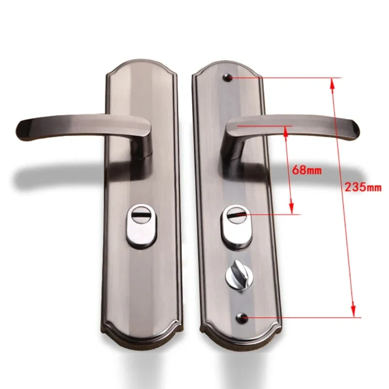 Aluminium Alloy Door Handle Universal Security Door Handle Pair Lock Thickened Panel Handle Door Lock  Household Hardware