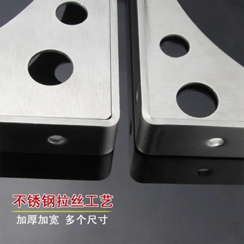 2pc  Newest  Silver Color Tripod Bracket for Wall Shelf Bookcase Compartment Mounting Bracket Mount fixed support Shelf